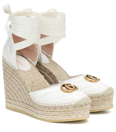 gucci floral espadrilles white|Gucci espadrille wedges.